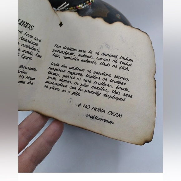 Gourd by Southwest Artist signed by Native American.   Artist: Ho Hona Okam - Picture 9 of 10